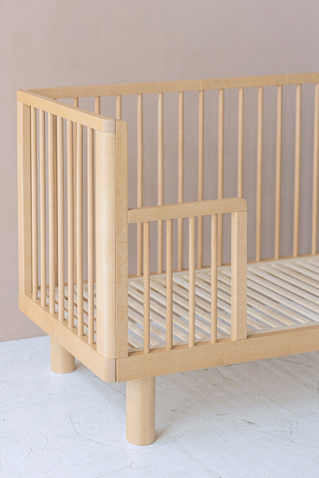Nox cot conversion rail in natural wood