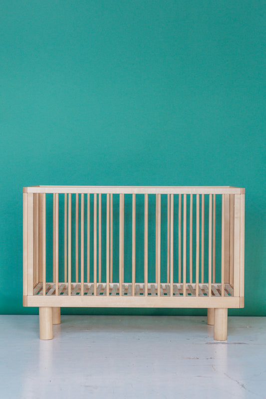 natural wood baby cot